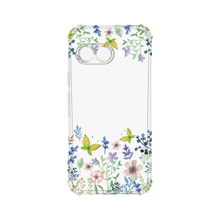 Husa pentru Google Pixel 9a, BestCase® Anti Shock 1.5MM, Butterfly Flowers, Rezistenta La Socuri, Protectie camera, ecran si colturi, AS 95