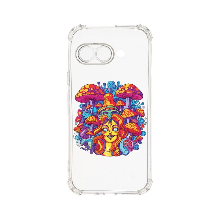 Husa pentru Google Pixel 9a, BestCase® Anti Shock 1.5MM, Dream Colors Mushrooms, Rezistenta La Socuri, Protectie camera, ecran si colturi, AS 1510