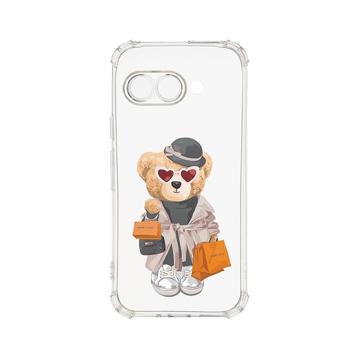 Husa pentru Google Pixel 9a, BestCase® Anti Shock 1.5MM, Teddy Bear Shopping, Rezistenta La Socuri, Protectie camera, ecran si colturi, AS 1458