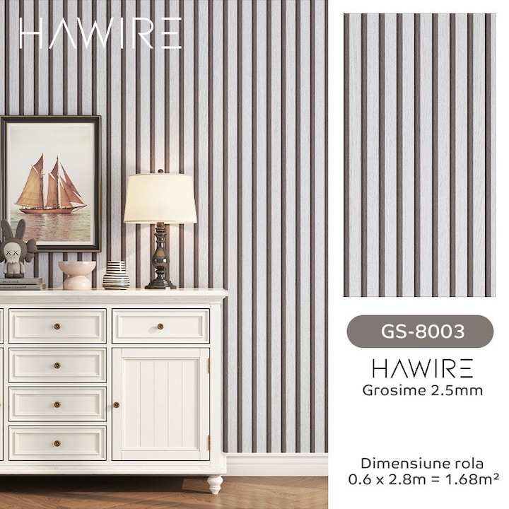 Tapet autoadeziv 3D HAWIRE GS-8003, Pentru perete sau tavan, Waterproof, Adeziv puternic, Usor de montat, Suprafata acoperire 1.68mp, Rola 0.6x2.8m, Grosime 2.5mm
