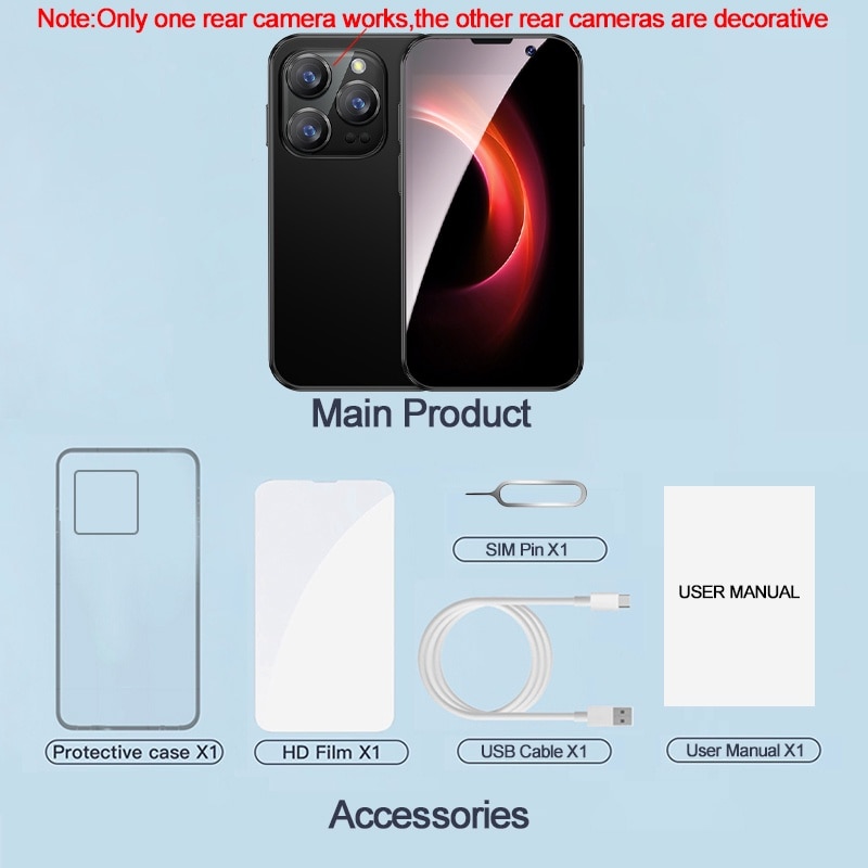 Telefon mobil mini XS18 Pro, Rainbuvvy, 3.0", 2GB RAM, 16GB, Dual SIM, 3G, negru