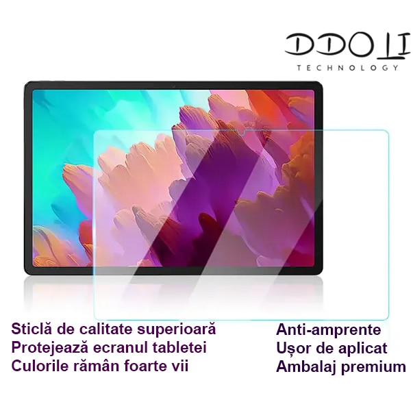 Folie protectie sticla pentru tableta Lenovo 12.7 inch cu extraprotectie transport