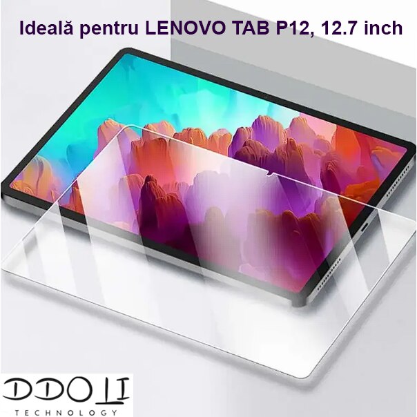 Folie protectie sticla pentru tableta Lenovo 12.7 inch cu extraprotectie transport