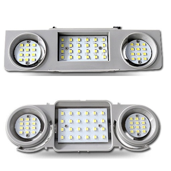 Set 2 Lumini LED Cabina Auto, MWAOWM, Montare Usoara, Brightness Excelent, Multicolor