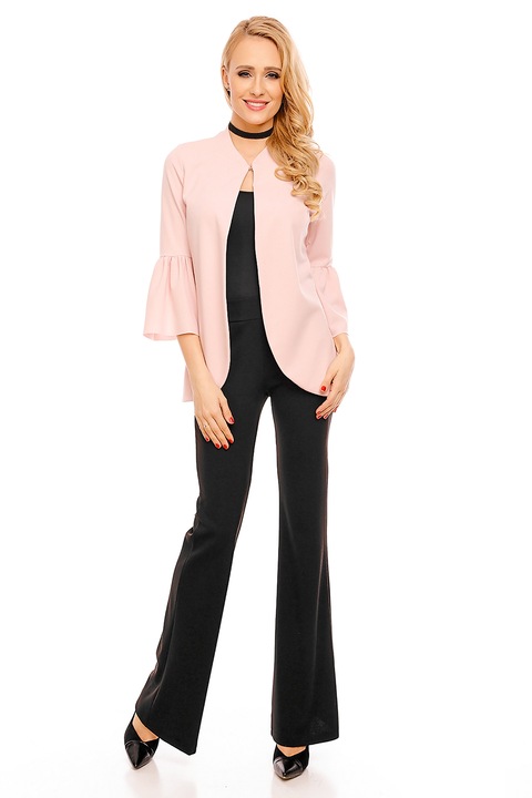 Sacou elegant cu mâneci clopot, Roz