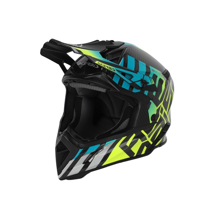 Каска Acerbis Steel Carbon 22.06 Light Blue/Fluo Yellow M