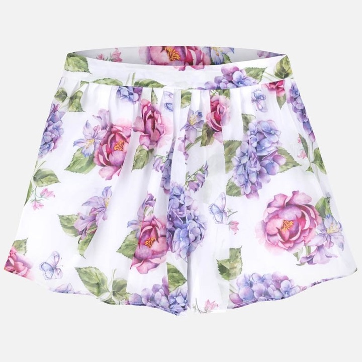 Pantaloni scurti fete Mayoral, bumbac si poliester, multicolor, 164 CM