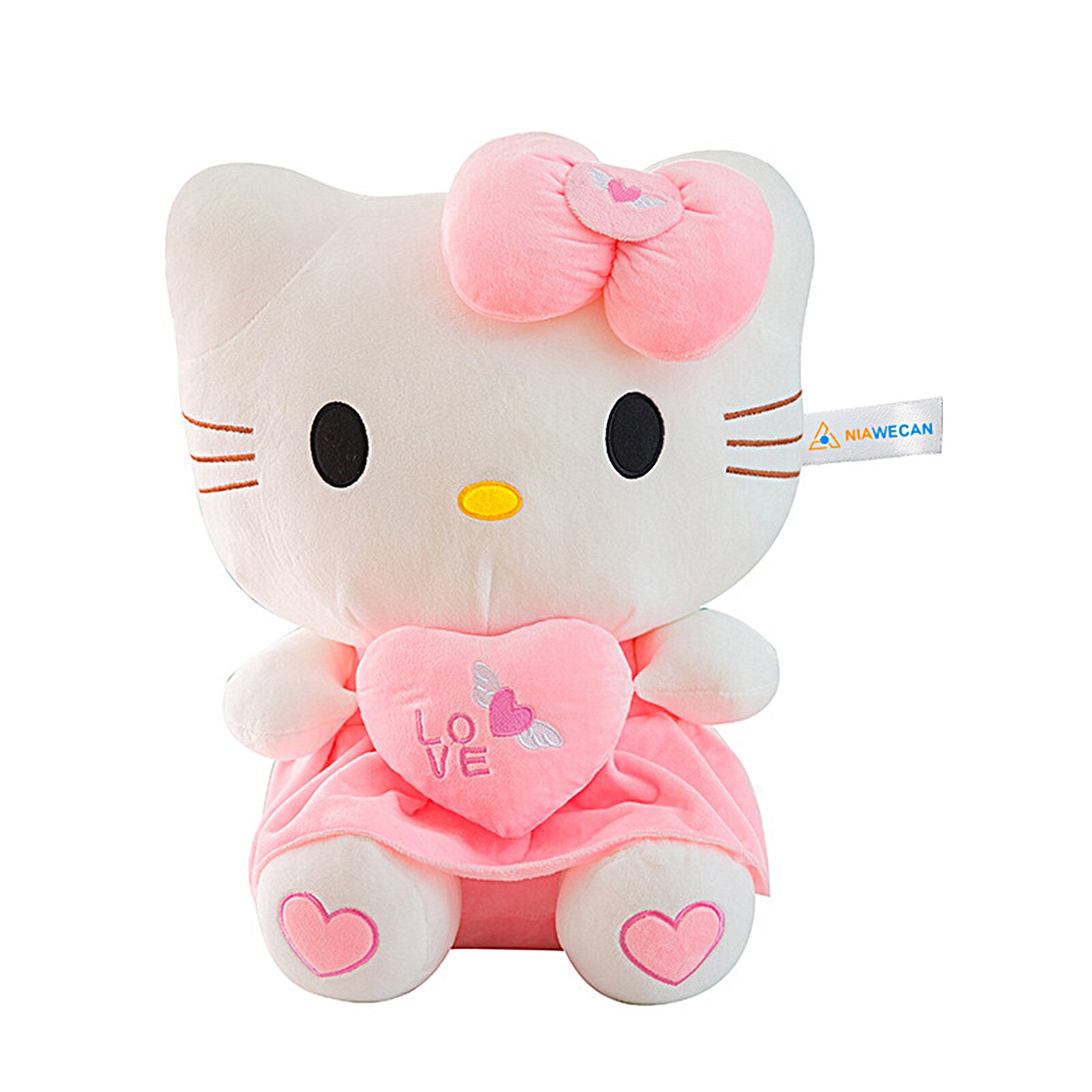 Jucarie de plus Hello Kitty, Papusa Hello Kitty, 25 cm, NIAWECAN