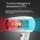 Сешоар, Fudisenn, монтаж на стена, Turbo, 22000RPM, Thermo Control технология, 2 настройки на скоростта, 3 настройки на температурата, DC мотор, Процес на поцинковане, нисък шум, за хотел, съблекалня или баня, 1200W, бял, 23.5x13.5x5.5cm