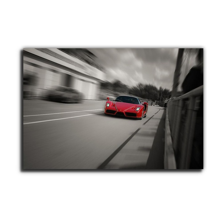 Száguldó piros Ferrari, vászonkép, 65x45