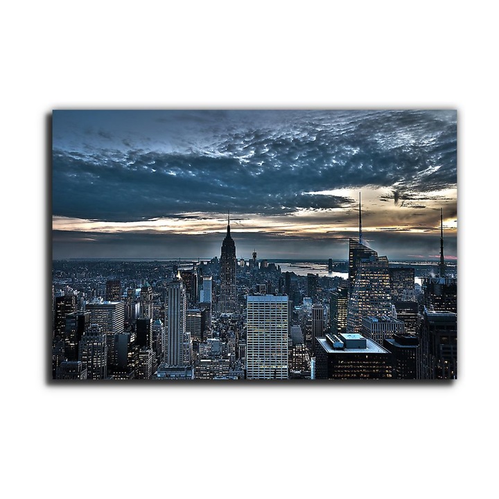 New York látképe a Empire State Building-gel, vászonkép, 100x65