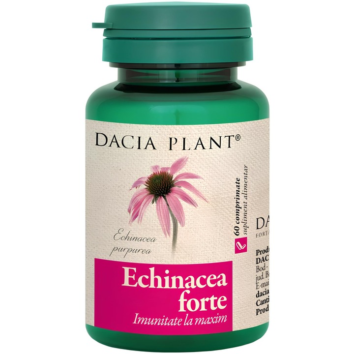 Echinaceea 600mg Forte "Imunitate la maxim" cu ulei de Pin, 60 comprimate, Dacia Plant