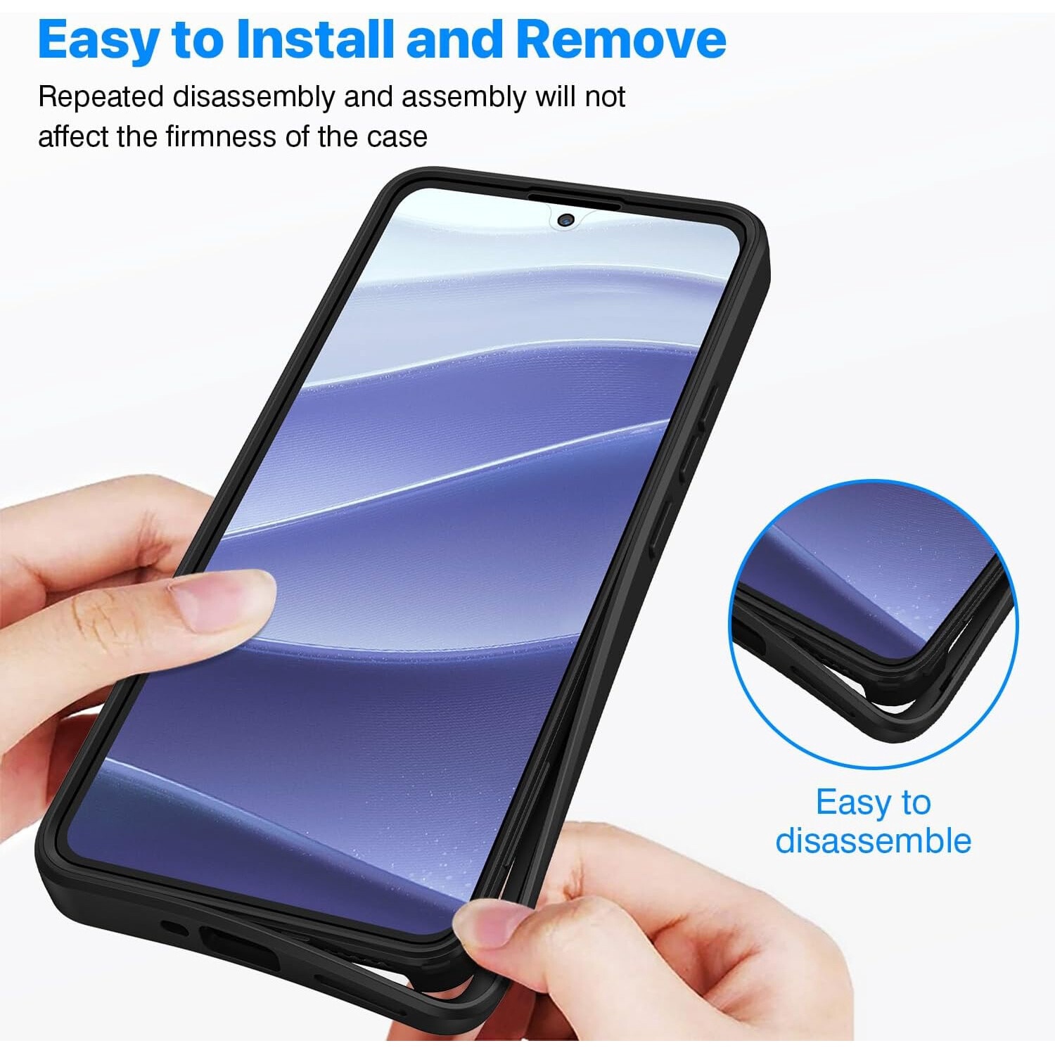 Pachet 360: Husa cu folie integrata pentru Xiaomi Redmi Note 14 Pro 5G Note 14 Pro+ Plus Cover360 fata / spate - Negru