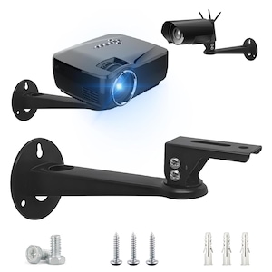 Suport Videoproiector Perete, SINBINTA, Suport Universal de Tavan Pentru Videoproiector, Rotation 360°, 16-20 cm, Cu brate extensie, Maxim 2Kg, Reglabil, Compact si portabil, Usor de instalat, Fier, 20x3x7.3cm, Negru