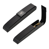 Etui Negru, SINBINTA, Toc pentru Pix/Stilou, Cu inchidere magnetica, Interior din catifea, Pentru 1 instrumente de scris, Impermeabil si rezistent la uzura, Potrivit pentru barbati si femei, Piele, 16.5x2.8x2.4cm