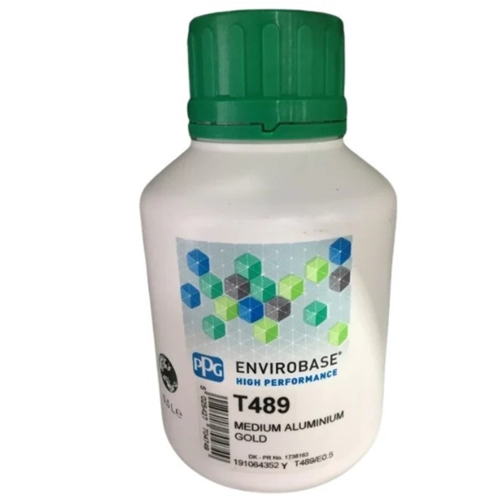 Pigment Envirobase Medium Aluminium Gold T489/E0.5, cutie 0, 5 ltr