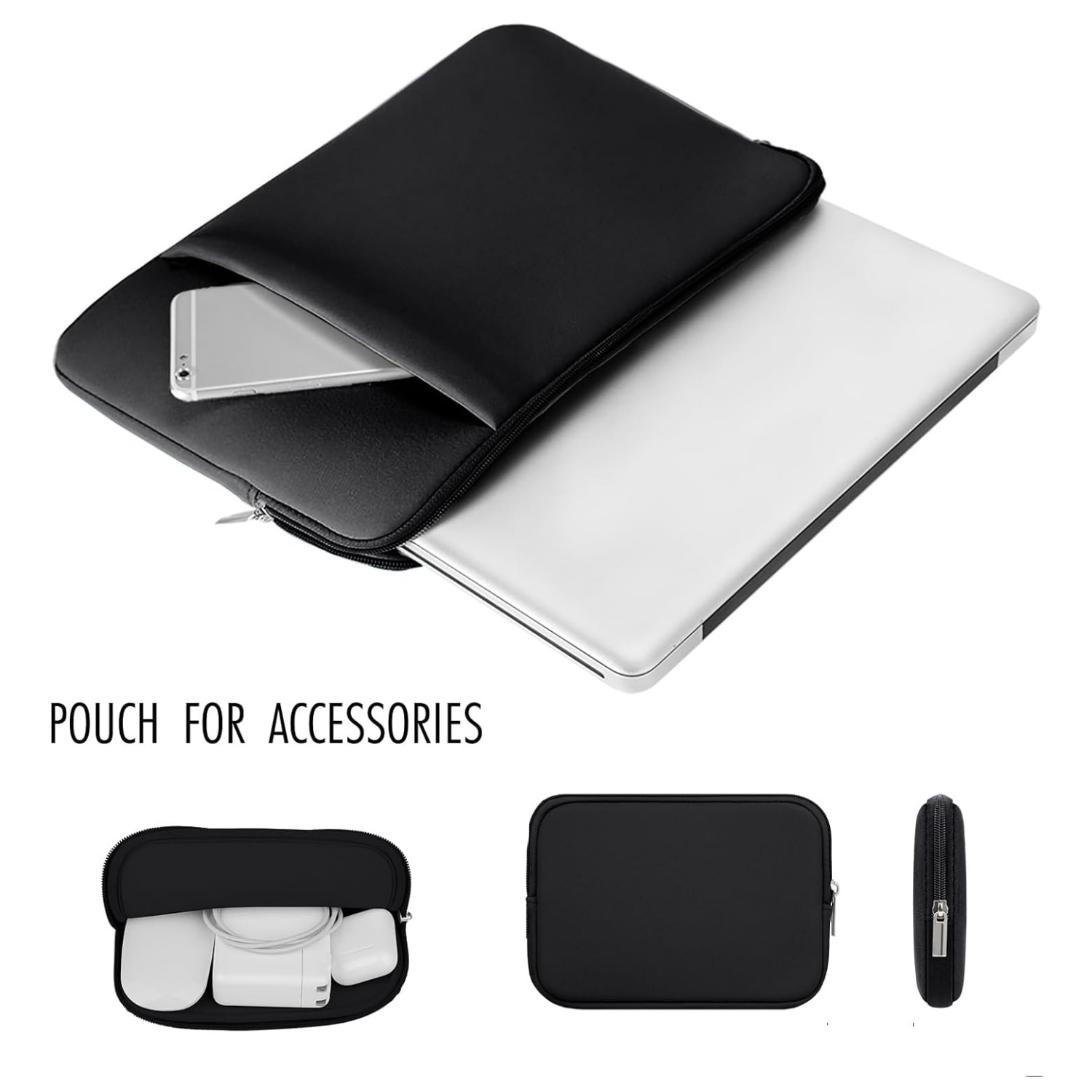 Husa de tableta pentru iPad si accesorii, pentru tableta 10.2-11″, compatibila Apple iPad 10.2/10.5/10.9, Apple iPad Pro 11, Mate Pad 10.4/11, Mate Pad Pro 10.8, Surface go/2/3 10.5, 34 x 24 x 2 cm, Negru