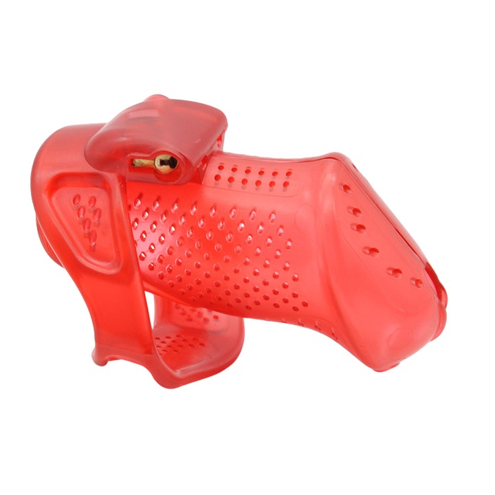 Клетка за пенис Night Fantasy, Комплект с 3 халки, Червен, Един размер