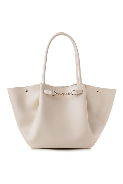 Lucky Bees, Tote fazonú műbőr táska, Világosbézs