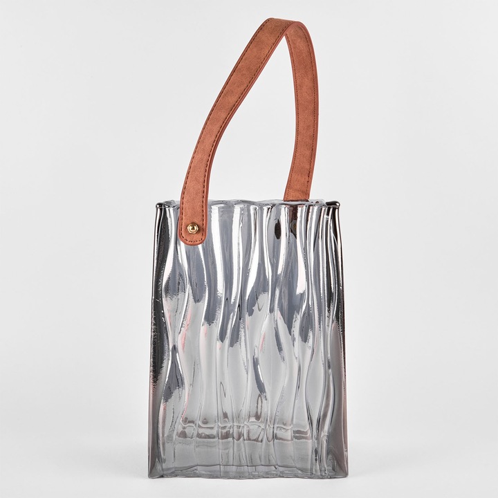 Ваза с вълни "Ocean wave" 23/14/7, сива