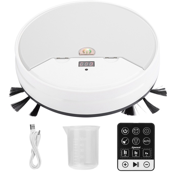 Aspirator robot multifunctional de maturat ultra-subtire Aspirator pentru mopul de podea (negru)