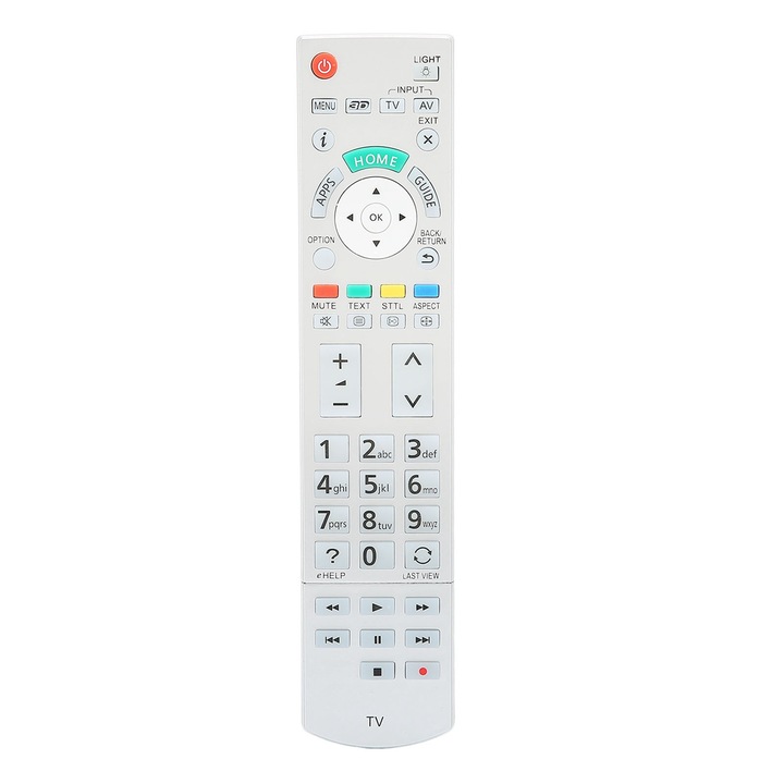 Telecomanda TV Bizaical, design ergonomic, ABS, alb