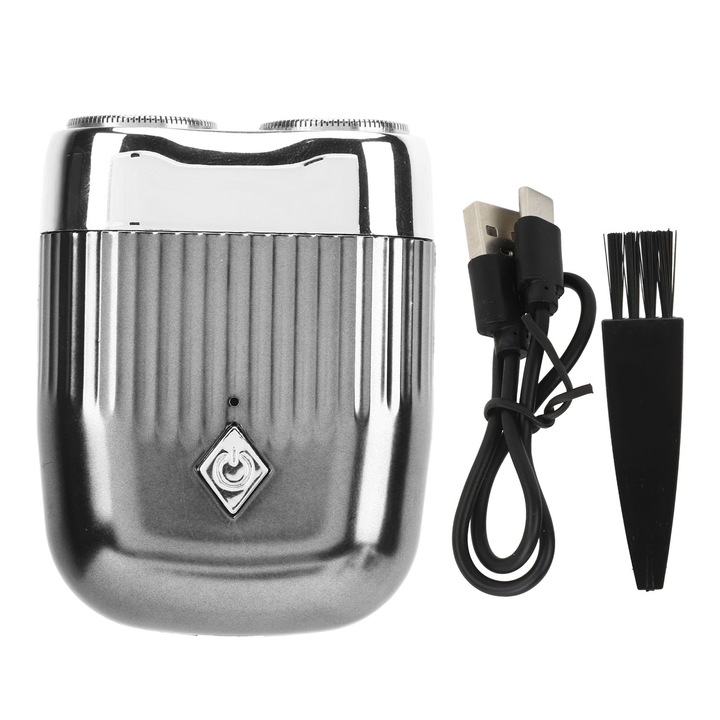 Електрическа самобръсначка Bizaical с двойни глави, неръждаема стомана, 300mAh, USB кабел