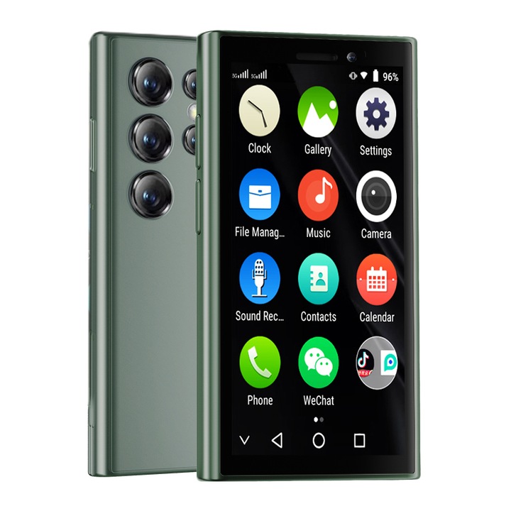 Smartphone Mini 3G Rainbuvvy, 2GB RAM, 16GB ROM, 3.0 inch, Dual SIM, Negru