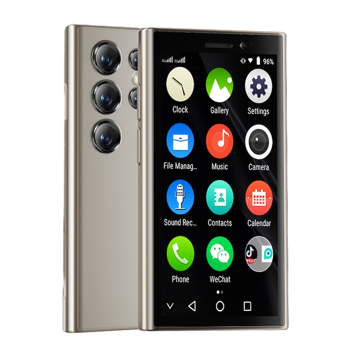 Смартфон Rainbuvvy XS24 Pro, 3G, 2GB RAM, 16GB ROM, 3.0 инча, две SIM карти, черен