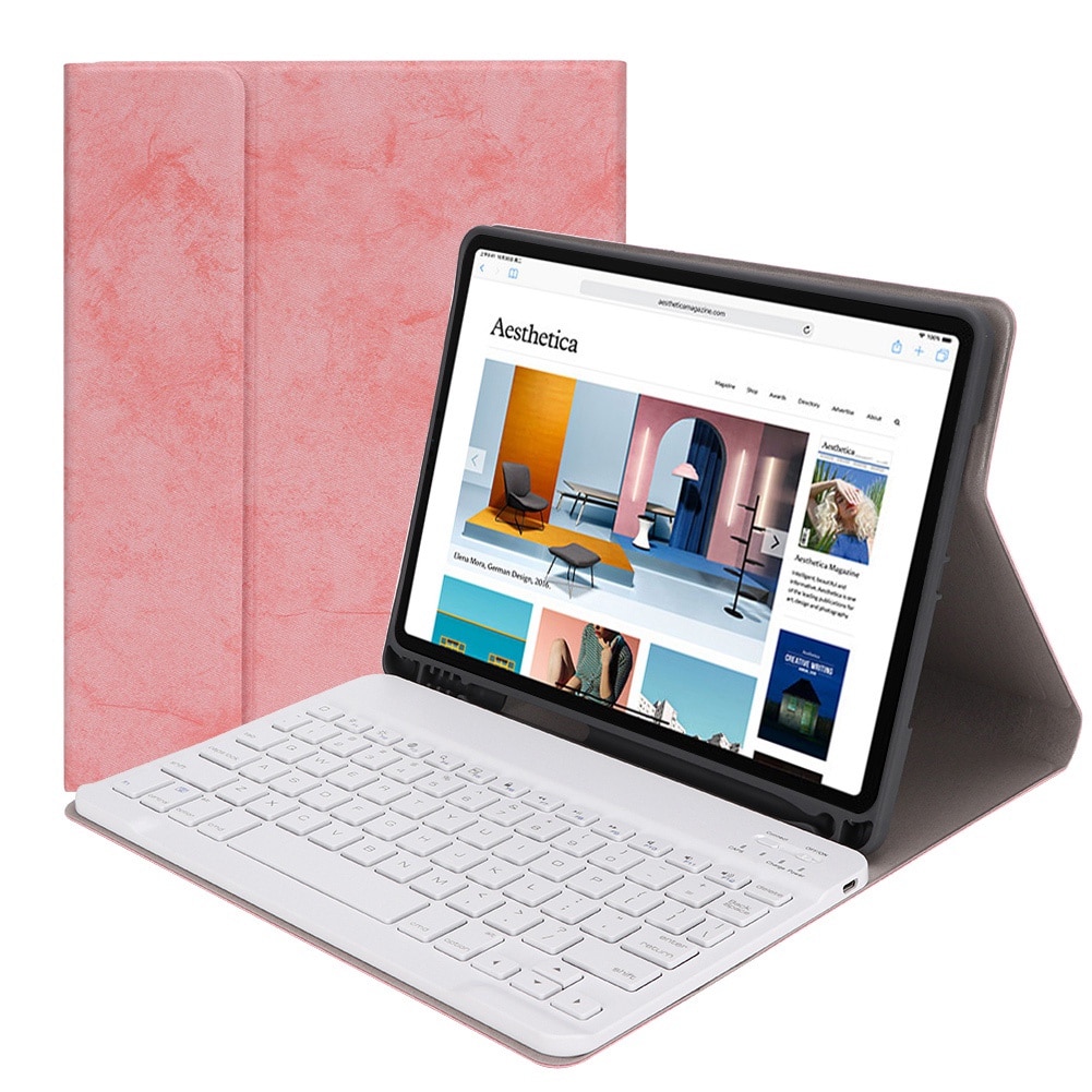 Husa de protectie cu tastatura Bluetooth pentru iPad Pro 11 inch, Peysaitr, material din piele, design ultra-subtire