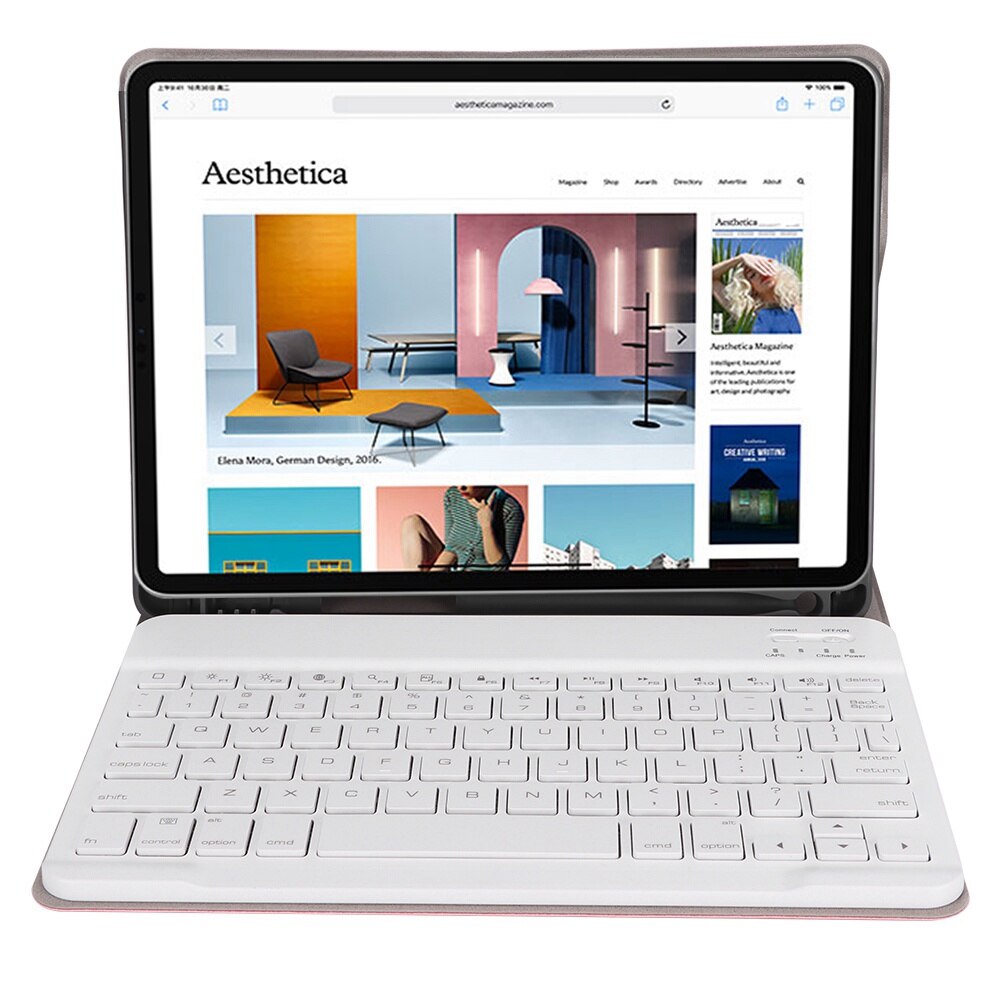 Husa de protectie cu tastatura Bluetooth pentru iPad Pro 11 inch, Peysaitr, material din piele, design ultra-subtire