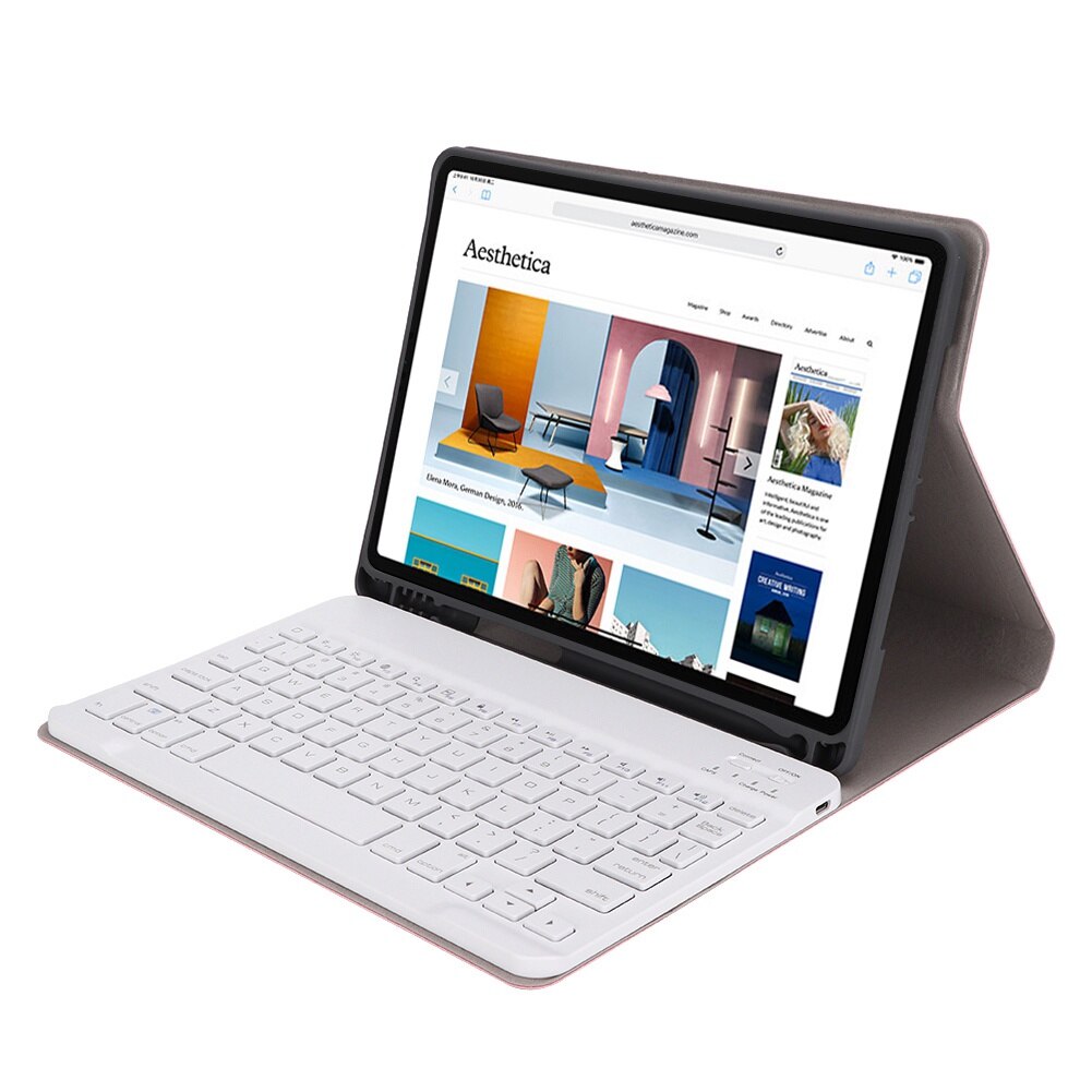 Husa de protectie cu tastatura Bluetooth pentru iPad Pro 11 inch, Peysaitr, material din piele, design ultra-subtire