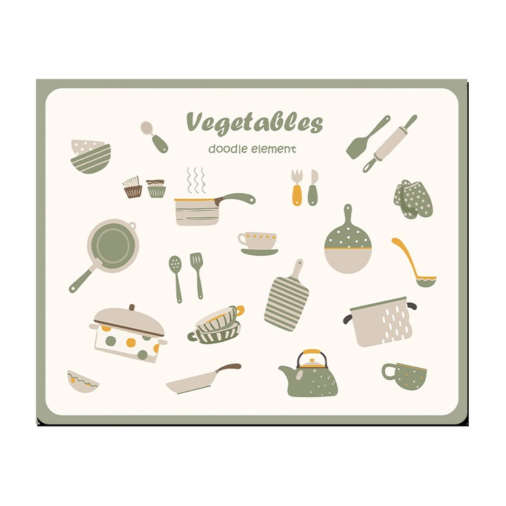 Covoras de vase, Diatomee, Rezistent la frecare, Absorbant, Usor de curatat si depozitat, potrivit pentru bucatarie si espressor, 40x30cm, verde deschis