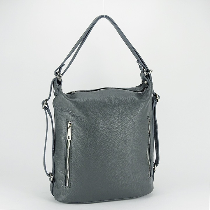 Átalakítható hátizsák valódi bőrből B-8980 121, Szürke