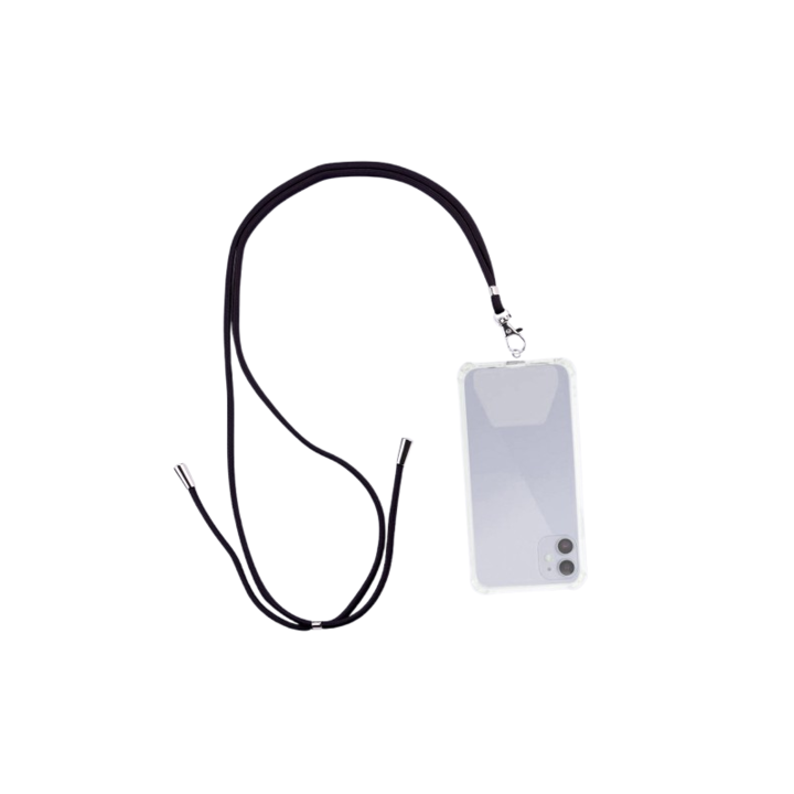 Snur Universal pentru telefon, snur de gat, protectie telefon, usor reglabil, Negru, 150 cm