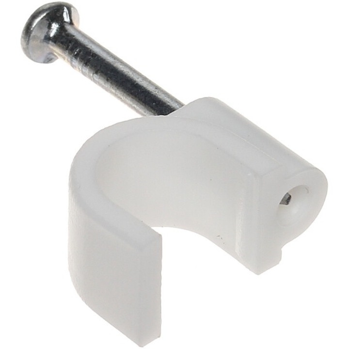 Set 100 cleme prindere cabluri, TRZ-7, Alb