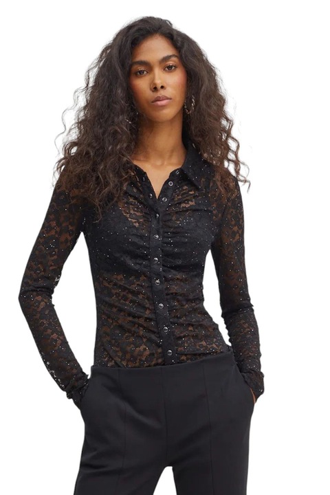 Camasa dama W4BP30KCG90, GUESS, Elastan, Negru, M INTL