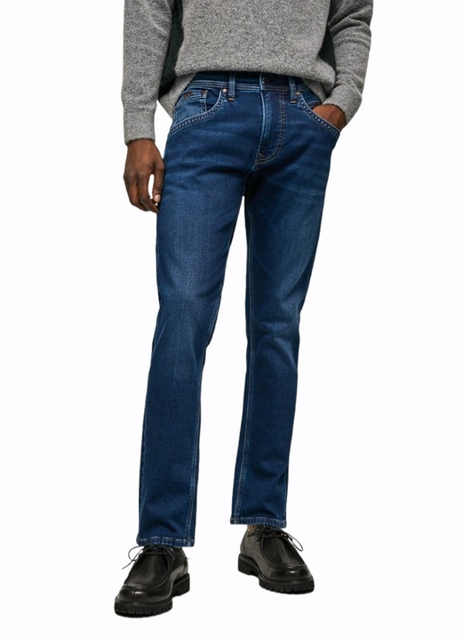 Blugi pentru barbati Pepe Jeans, regular fit, bumbac/elastan, albastru