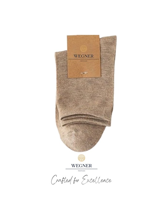Sosete barbati, Wegner, lungi, bej, bumbac/elastan, 39-43 EU