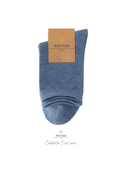 Wegner férfi zokni, pamut/elasztán, kék, 39-43 EU