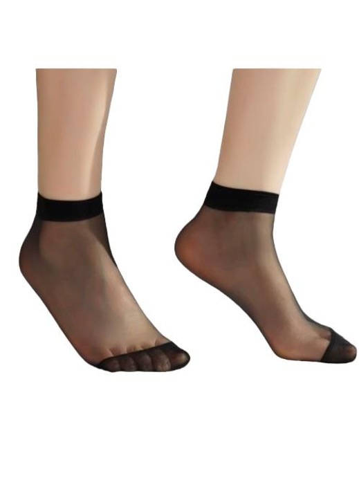 Wegner női zokni, vékony, fekete, nylon, rugalmas, One Size INTL