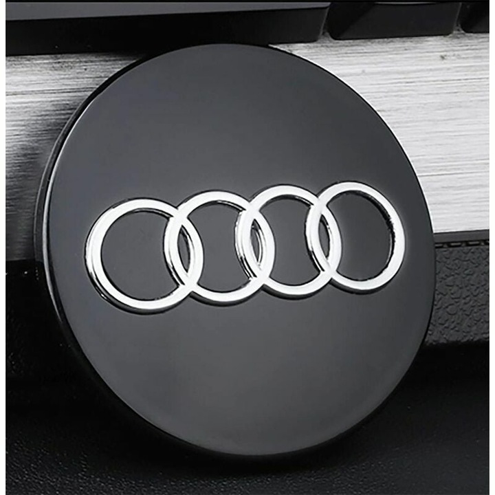 Kerékközép sapkák Audi A8 A6 A4 Quattro A3 S8 S6 RS4 Q7 modellekhez, 60mm, elegáns design, Enforose