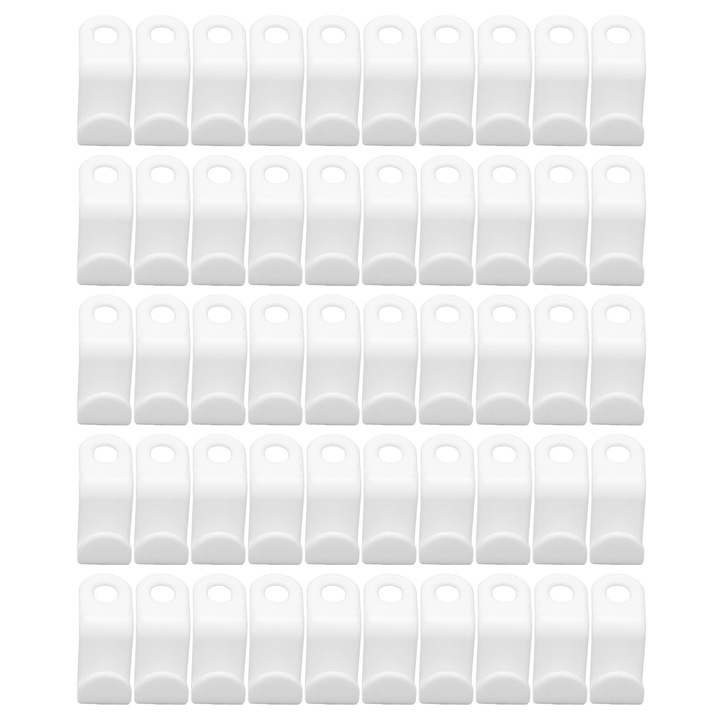 Set 50 conectori pentru umerase, Bizaical, plastic PP, durabili, economisire spatiu