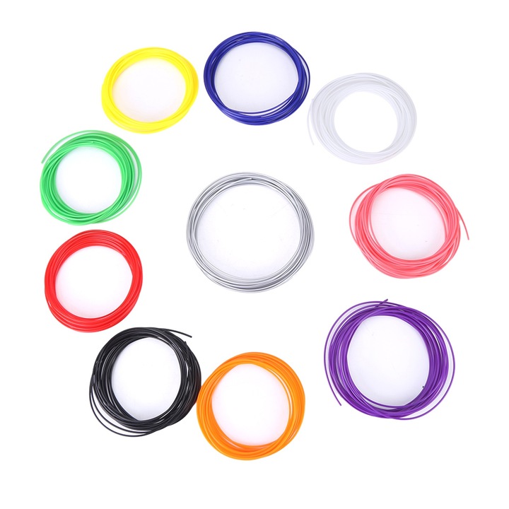 10 darabos PCL Filament készlet, Cozevdnt, 1,75 mm, 3D tollakhoz, többszínű