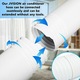 Furtun evacuare mobil Cozevdnt, 150mm, 2m, rezistent la apa, alb