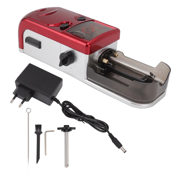 Masina electrica de rulat tigari, 8mm si 6.5mm, compacta, usor de curatat, 68x263x75mm