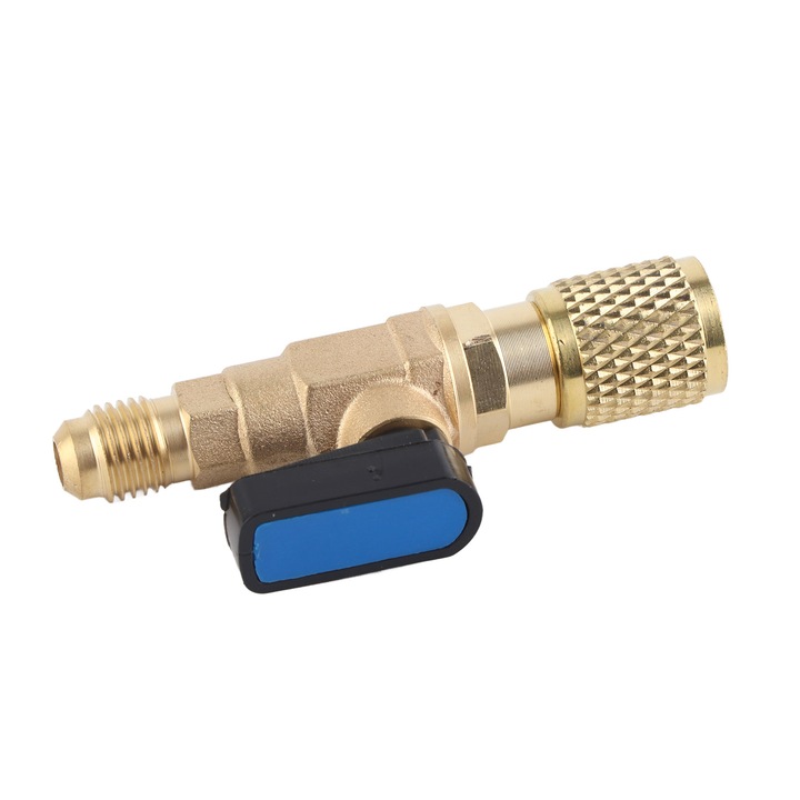 Klíma hűtőközeg szelep, 12mm, 1/4in SAE, sárga