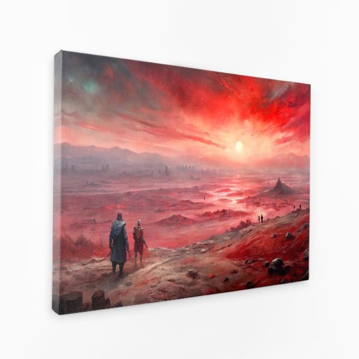 Картина на платно - Безплодни земи, белязани от времето - 140x90