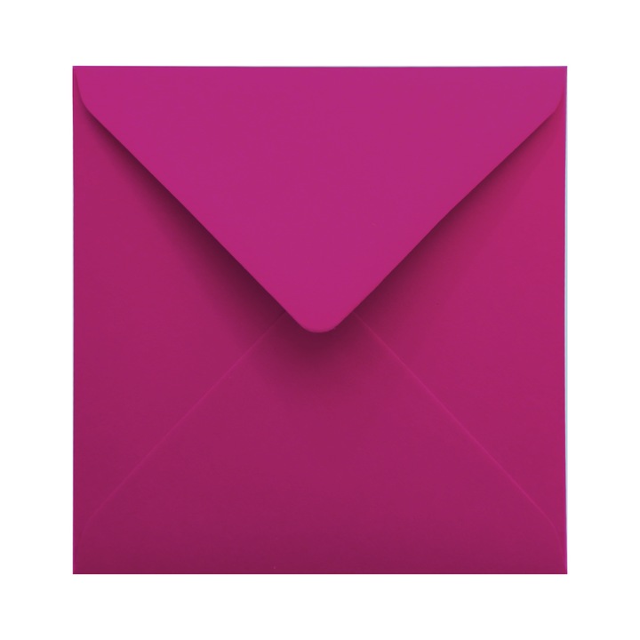 Set de plicuri decorative netede colorate, Netuno, Malmero, patrat, K4, 110x110mm, 120g, Lipire umeda, V-tip, Roz inchis, 25 buc