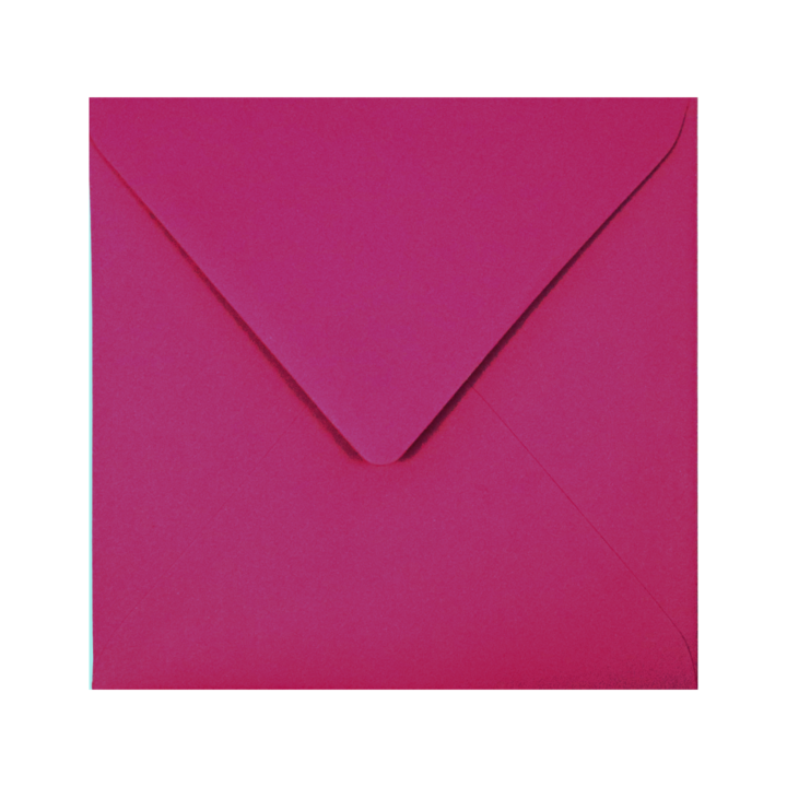 Színes sima díszboríték készlet, Netuno, Malmero, négyzet, K4, 153x153mm, 120g, Nedves ragasztó, V-típus, Sötét rózsaszín, 500 db